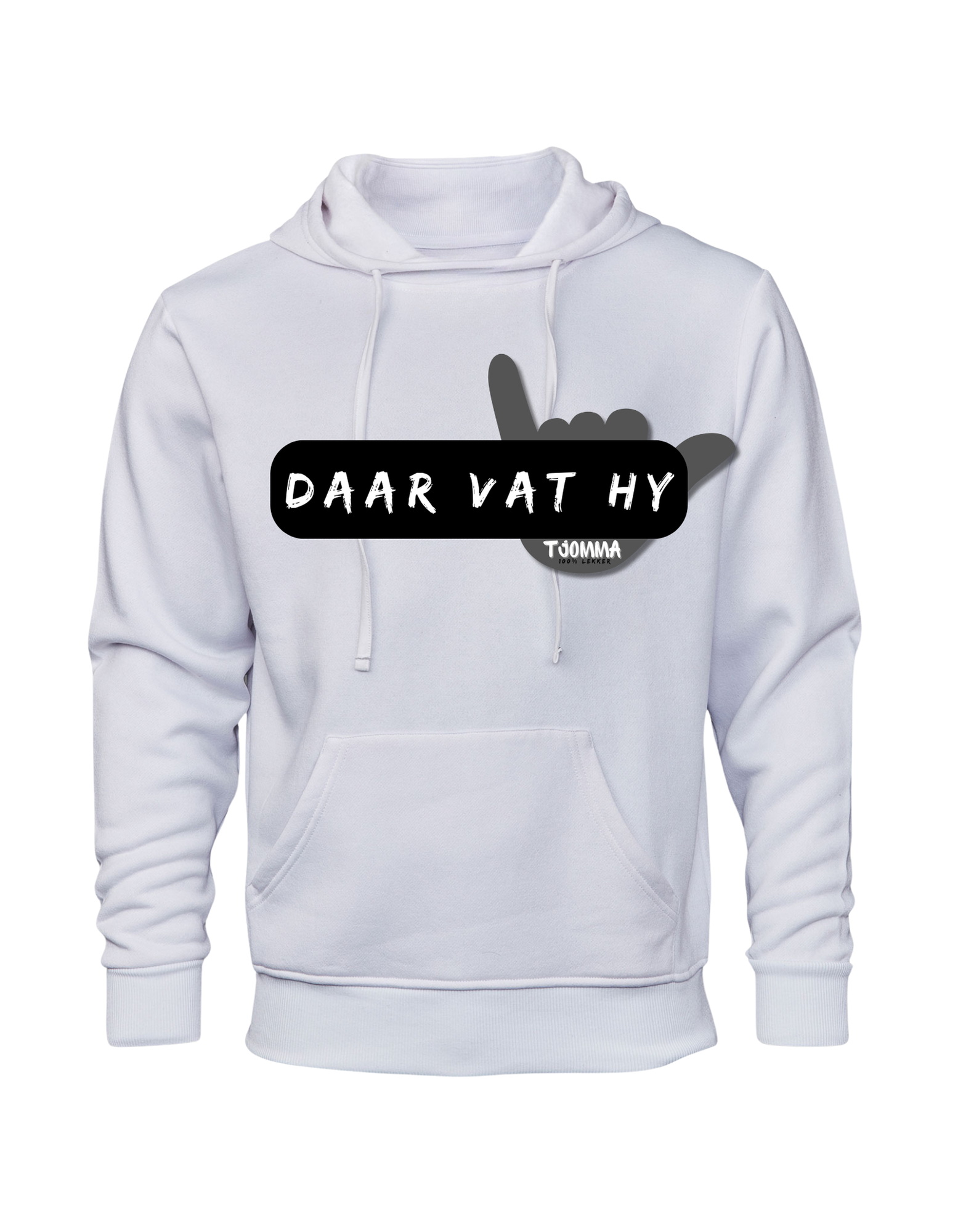'DAAR VAT HY' Mens Hoodie