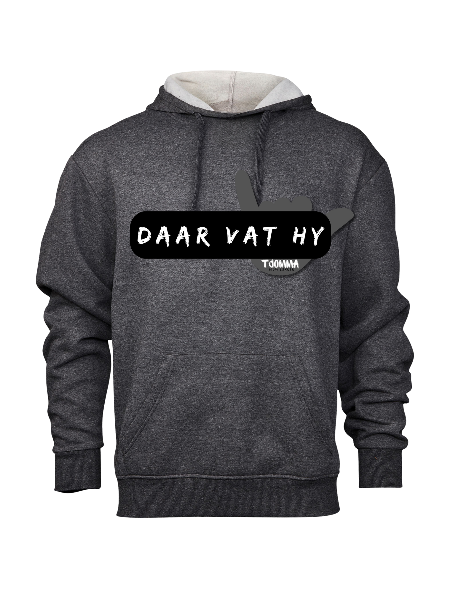 'DAAR VAT HY' Mens Hoodie